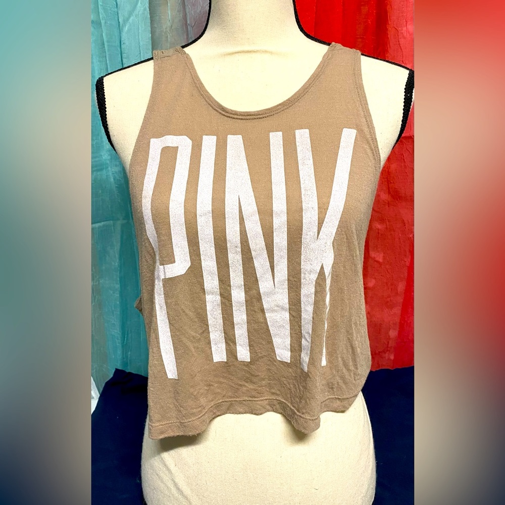 Victorias Secret Pink- crop top with lace back size XS